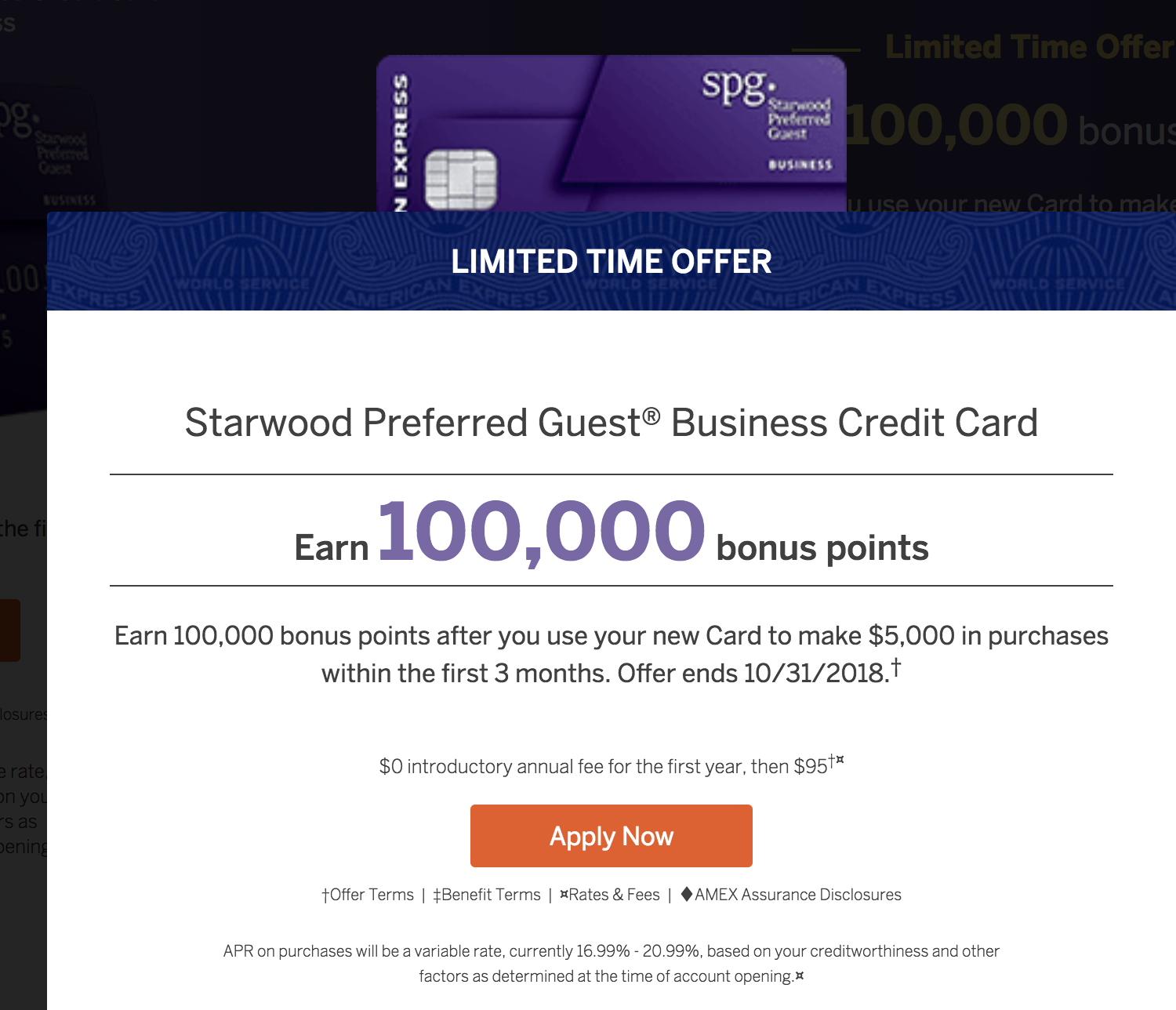 Amex SPG Business Card Launches 100k Welcome Offer 