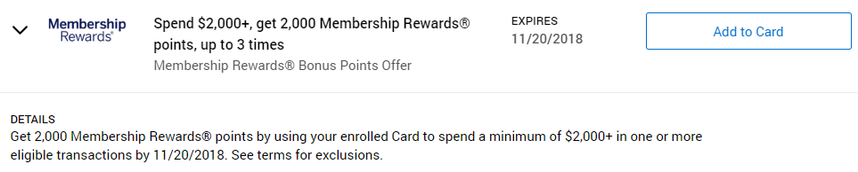 membership rewards amex offer