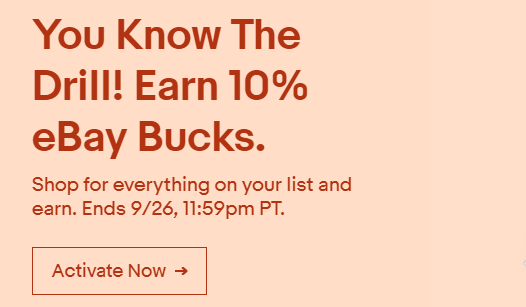 eBay Bucks Promotion