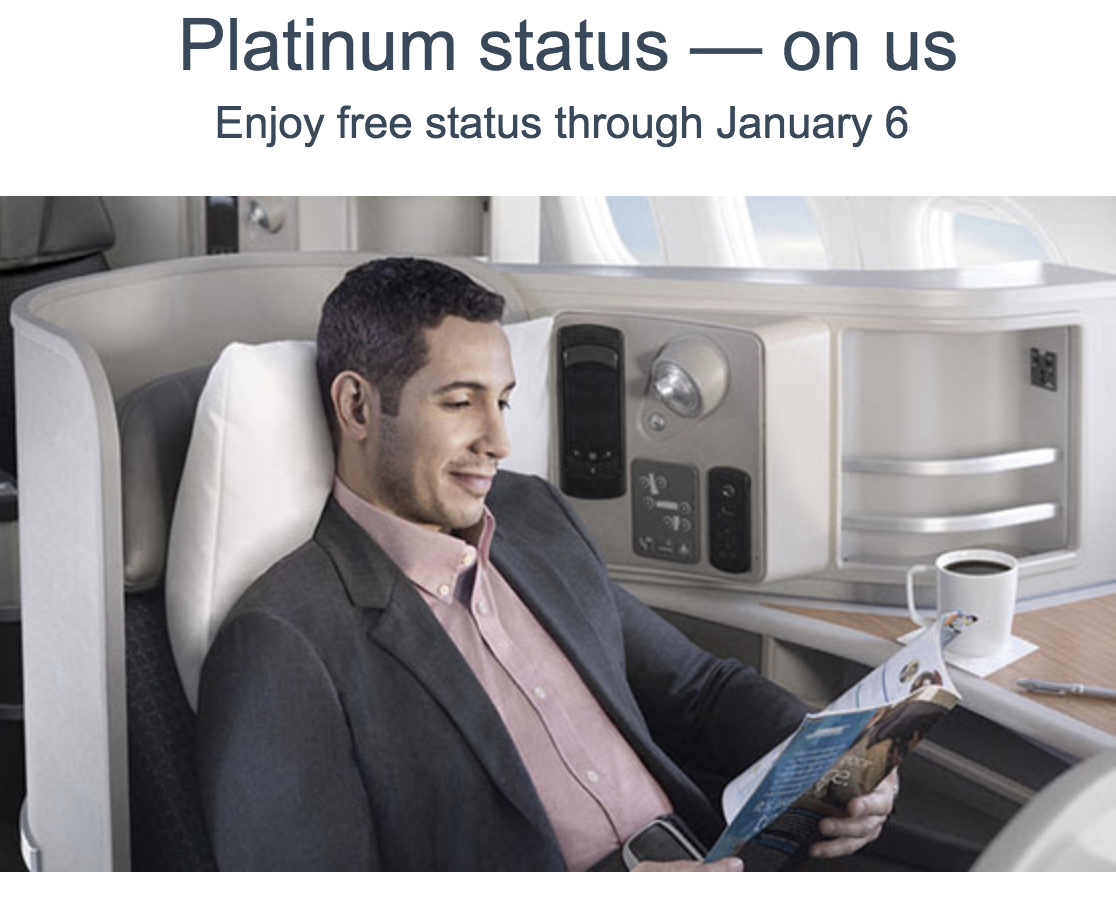 Free American Airlines Platinum Status Offer & Challenge