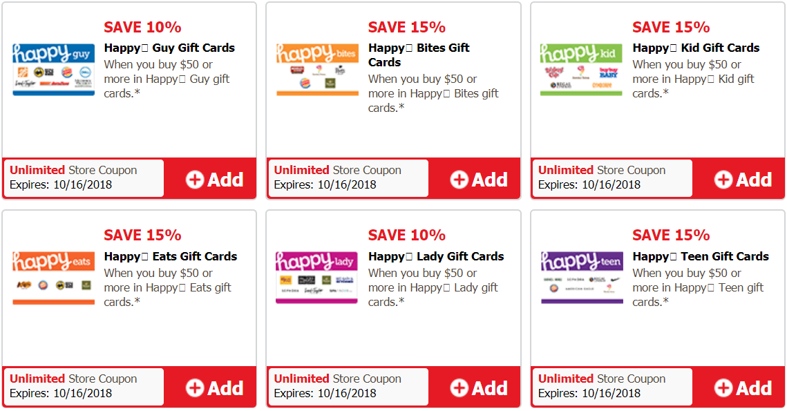 Safeway Happy Gift Cards Deal