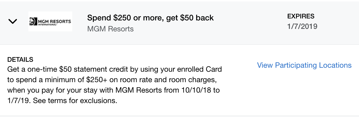 New Amex Offers for Uber and MGM