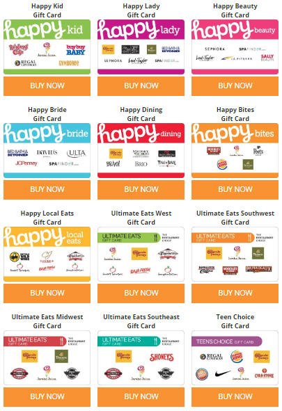 Happy Gift Cards at GiftCardMall