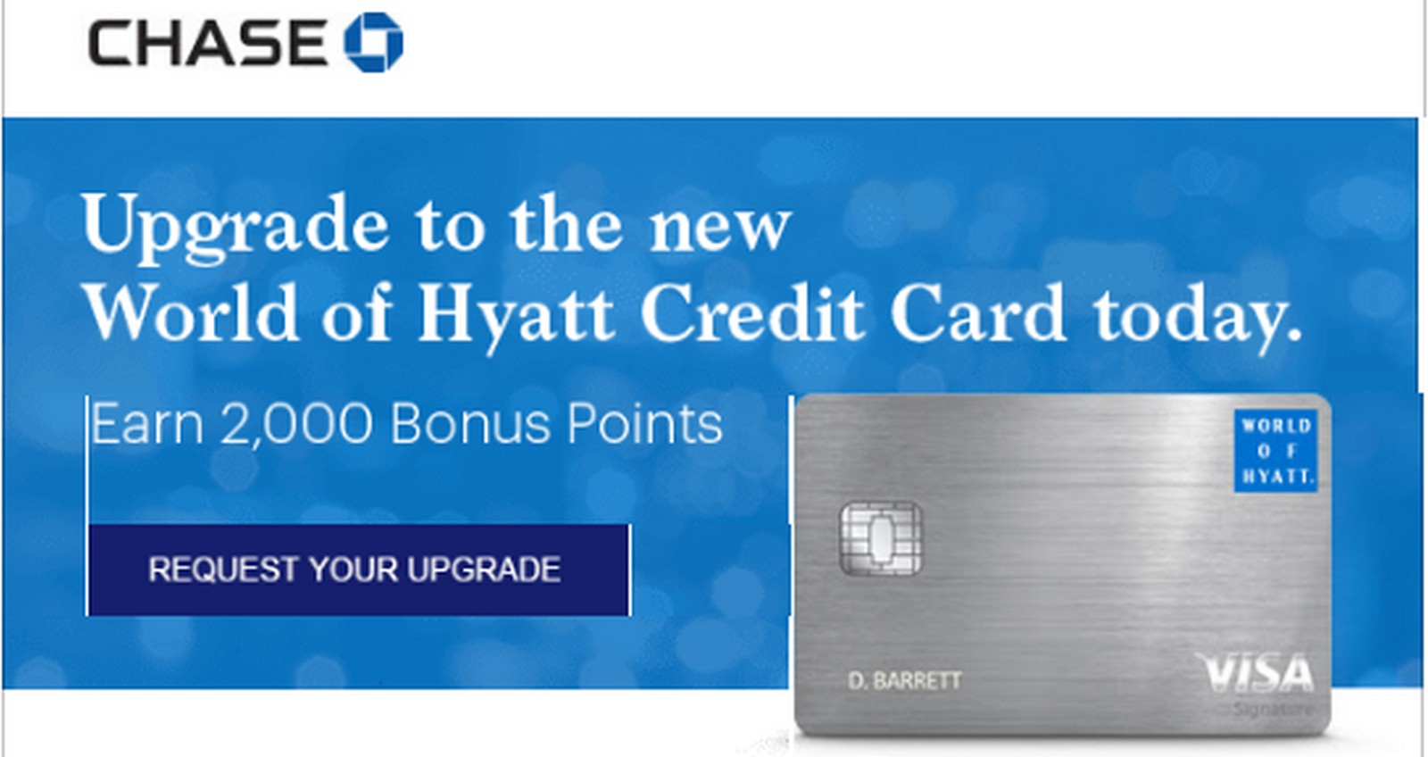 World of Hyatt Credit Card Upgrade Offer