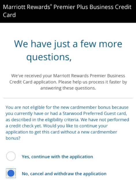 chase marriott application eligibility tool