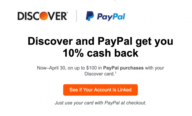 Save 10% on PayPal Purchases with Discover