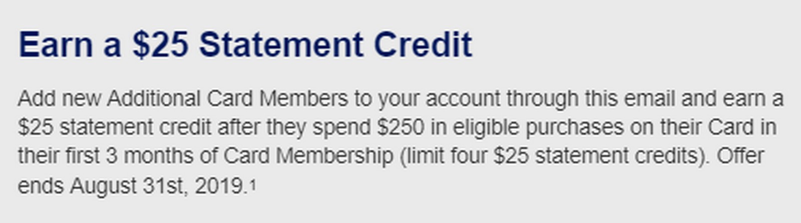 Amex Authorized User Spending Offers Are Back