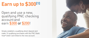 PNC Bank $300 bonus