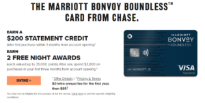 New Marriott Bonvoy Boundless Offer