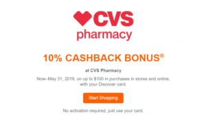 Save 10% at CVS with Discover