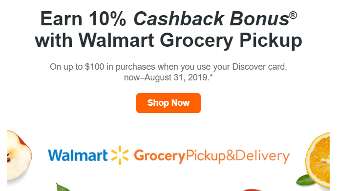 Save 10% on Walmart Groceries with Discover Card