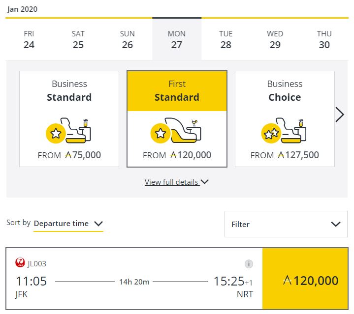 best miles for booking jal business miles
