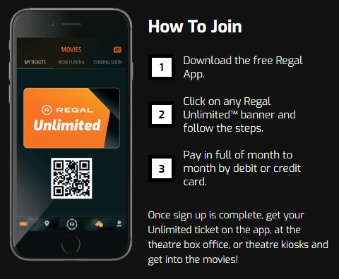 Regal Unlimited Movie Subscription Service