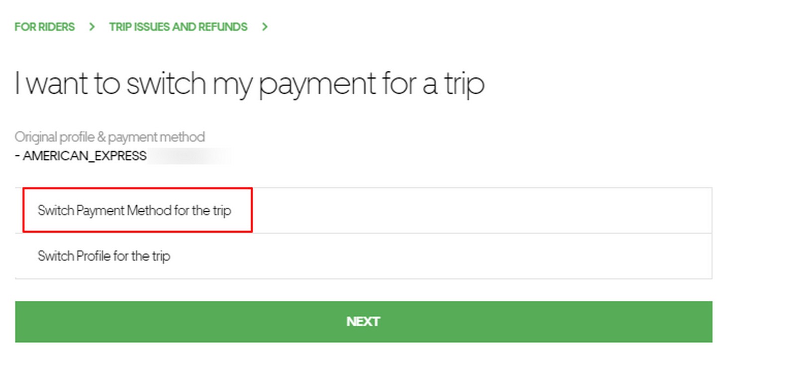 Forget to Select Uber Cash 2