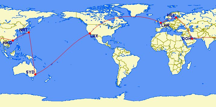 Cathay Pacific around the world award
