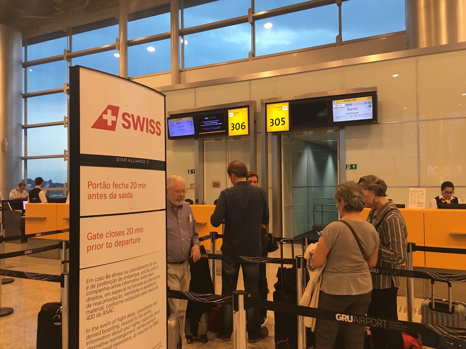Swiss boarding at Sao Paulo